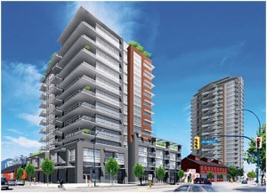 Rendering of the Proximity Southeast False Creek Condo Development by Bastion