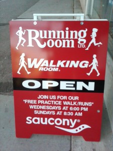 The Running Room Sign at 7th and Cambie in Fairview Slopes