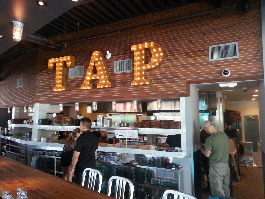 Tap sign at Tap and Barrel 