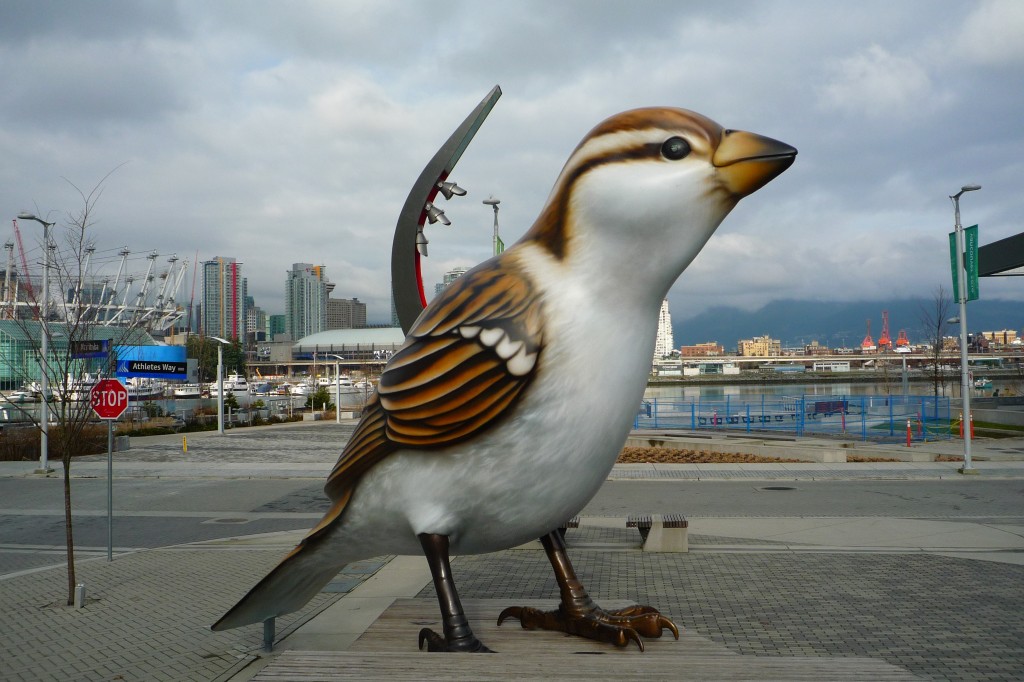 Giant bird statue