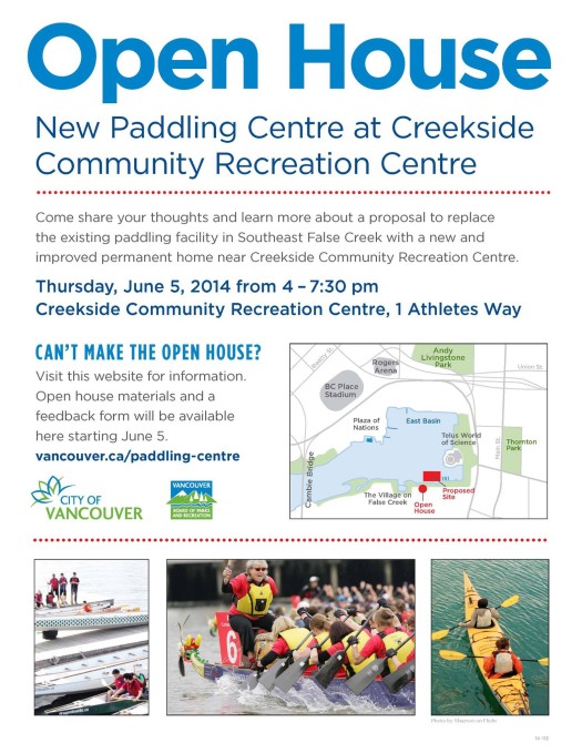 OPEN HOUSE New Creek Paddling Centre at Creekside Community Centre