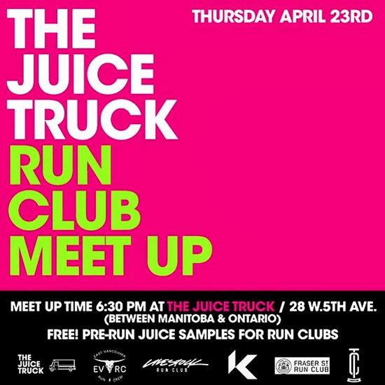 The Juice Truck Run Club Meet Up on East 5th Ave