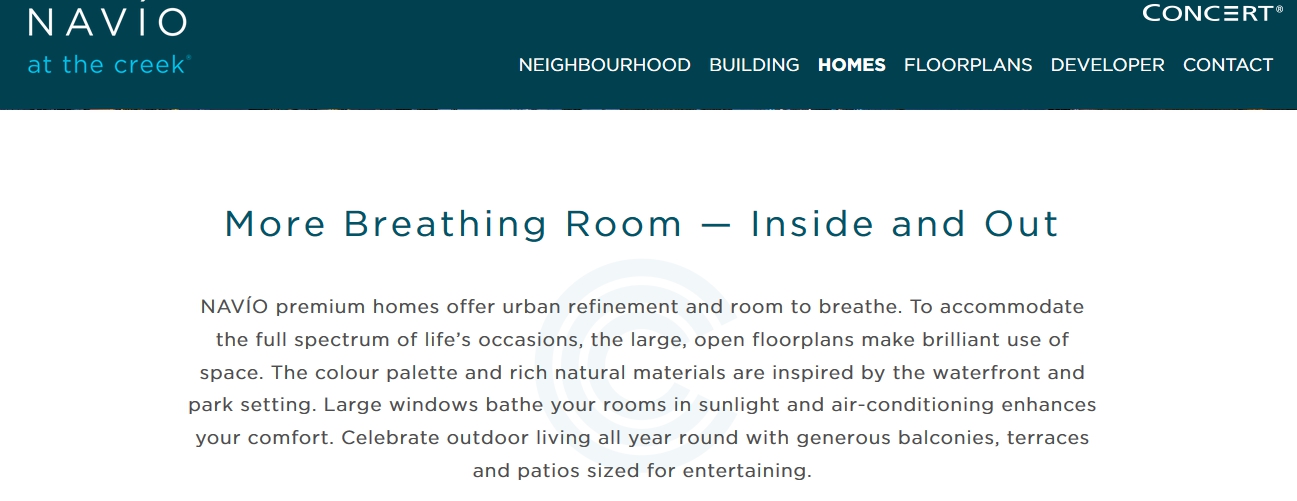 Navio Website: more breathing room